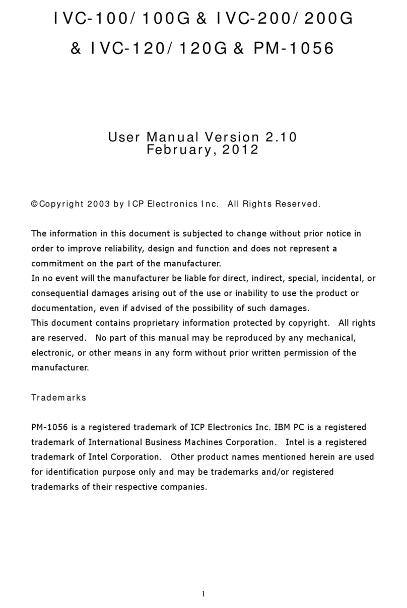 ICP Electronics IVC-100G user manual
