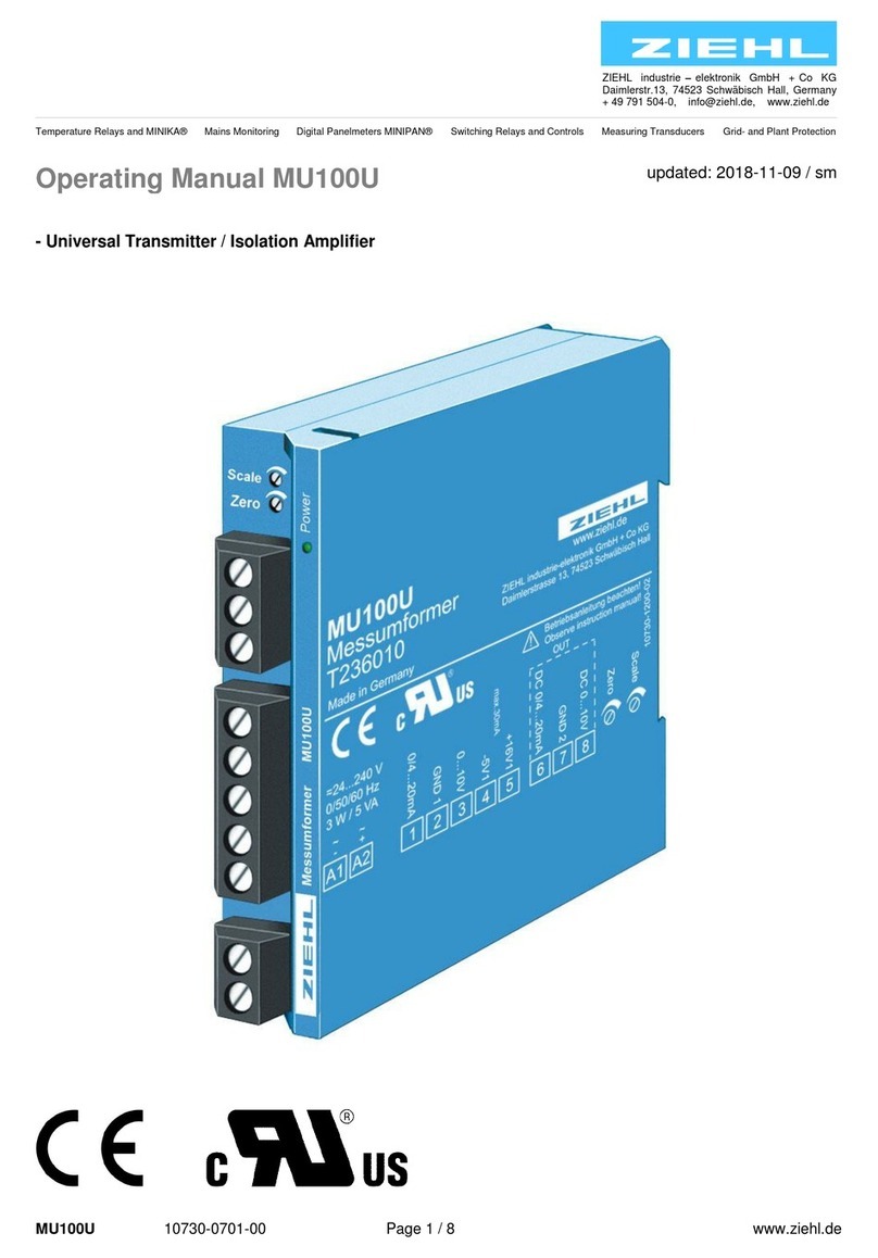 ZIEHL MU100U operating manual