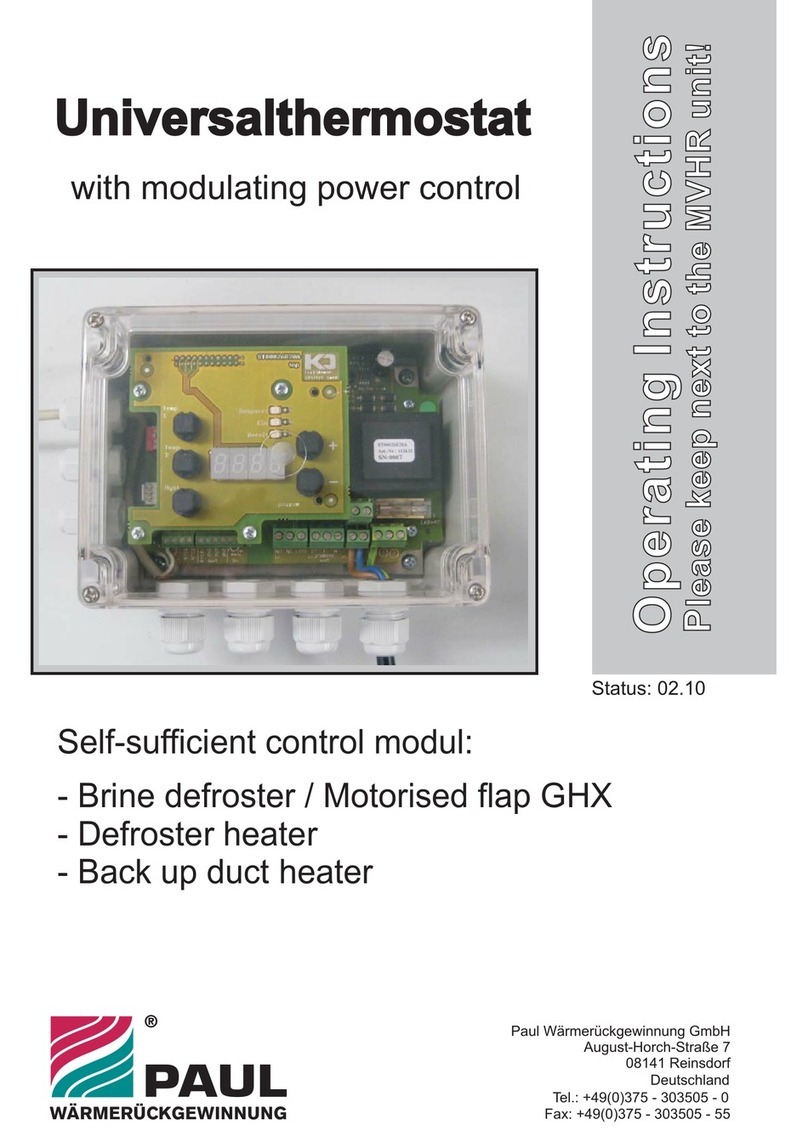 Paul Universal Thermostat User manual