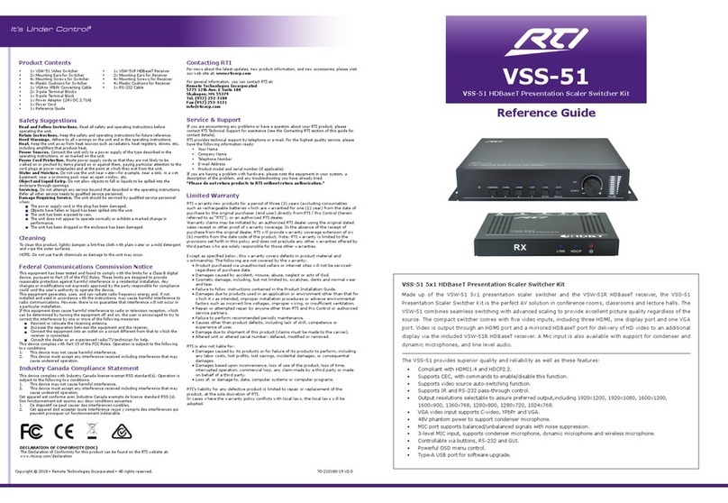 RTI VSS-51 reference guide