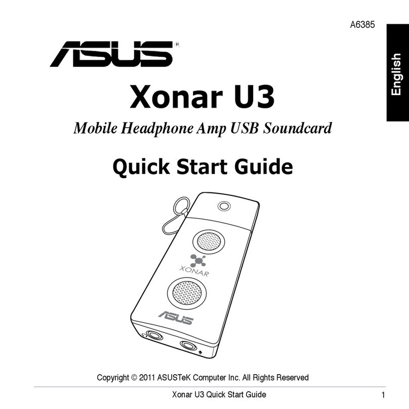 Asus Xonar U3 quick start guide
