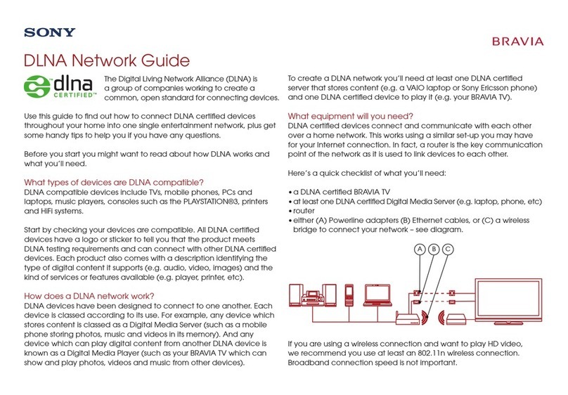 Sony BRAVIA Network guide