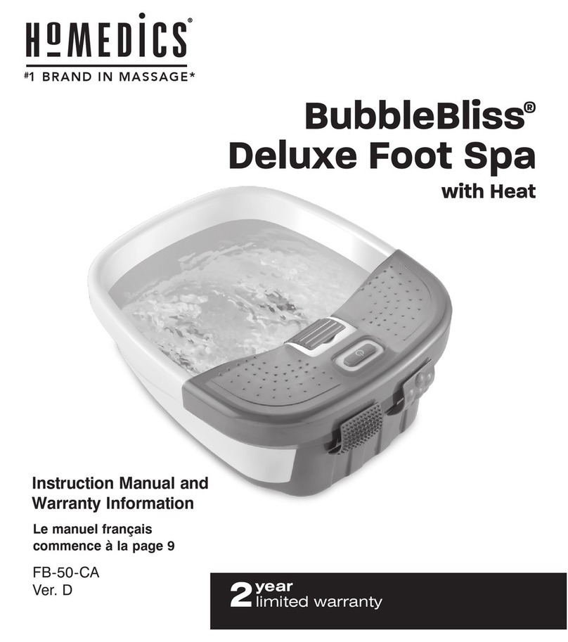 HoMedics BubbleBliss FB-50 instruction manual