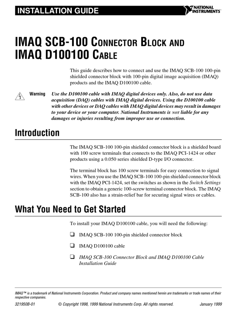 National Instruments IMAQ SCB-100 installation guide National Instruments IMAQ SCB-100 installation guide