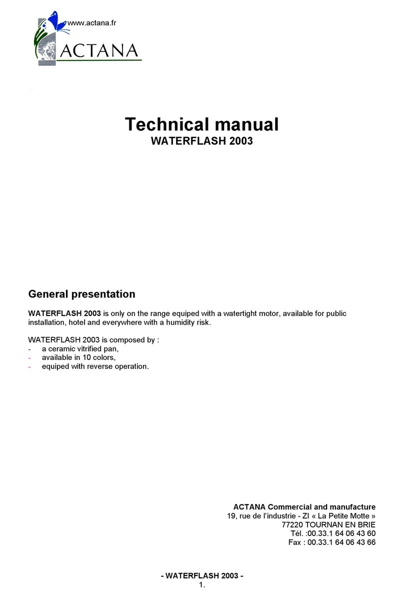 ACTANA WATERFLASH 2003 Technical manual