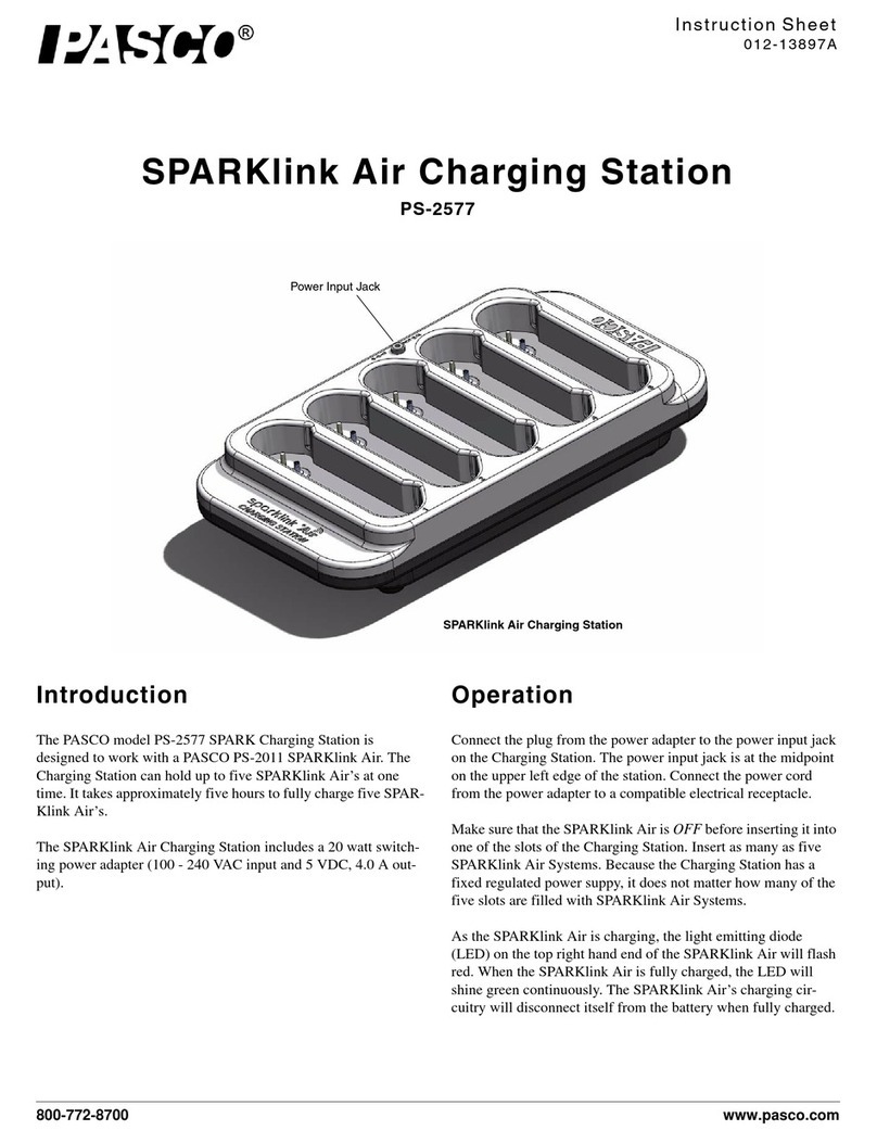 PASCO SPARKlink Air PS-2577 instruction sheet