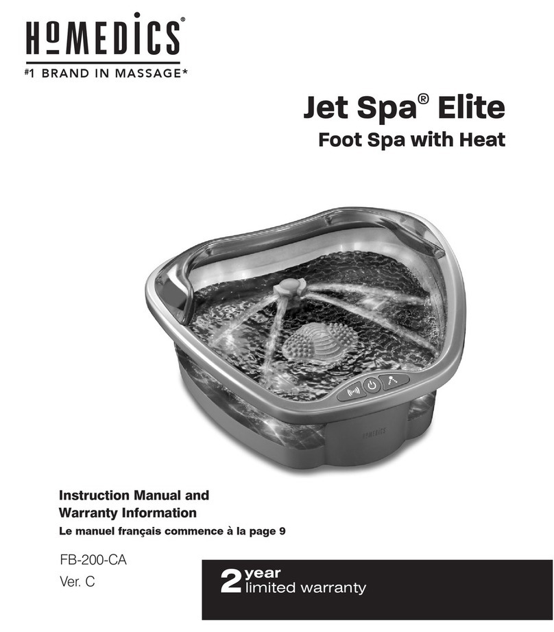 HoMedics JET SPA ELITE FB-200 instruction manual