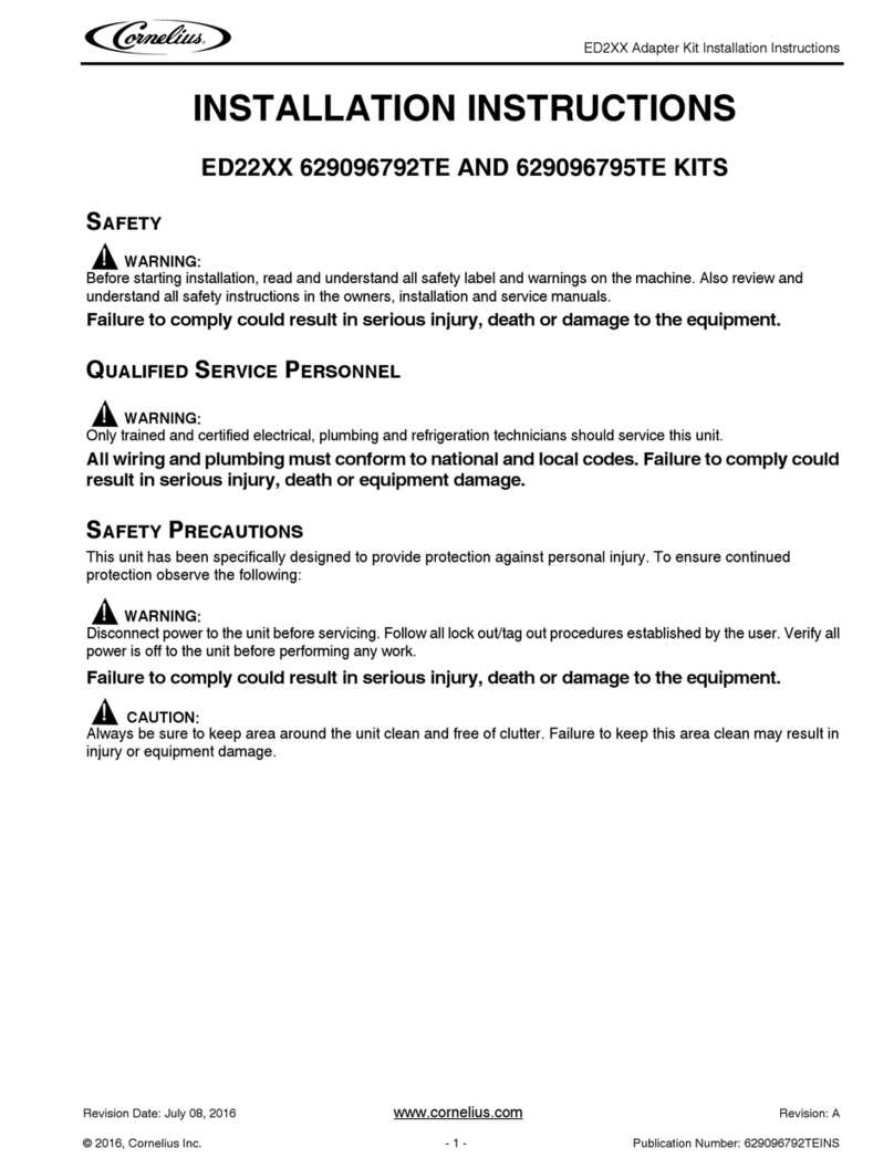 Cornelius ED22 Series installation instructions