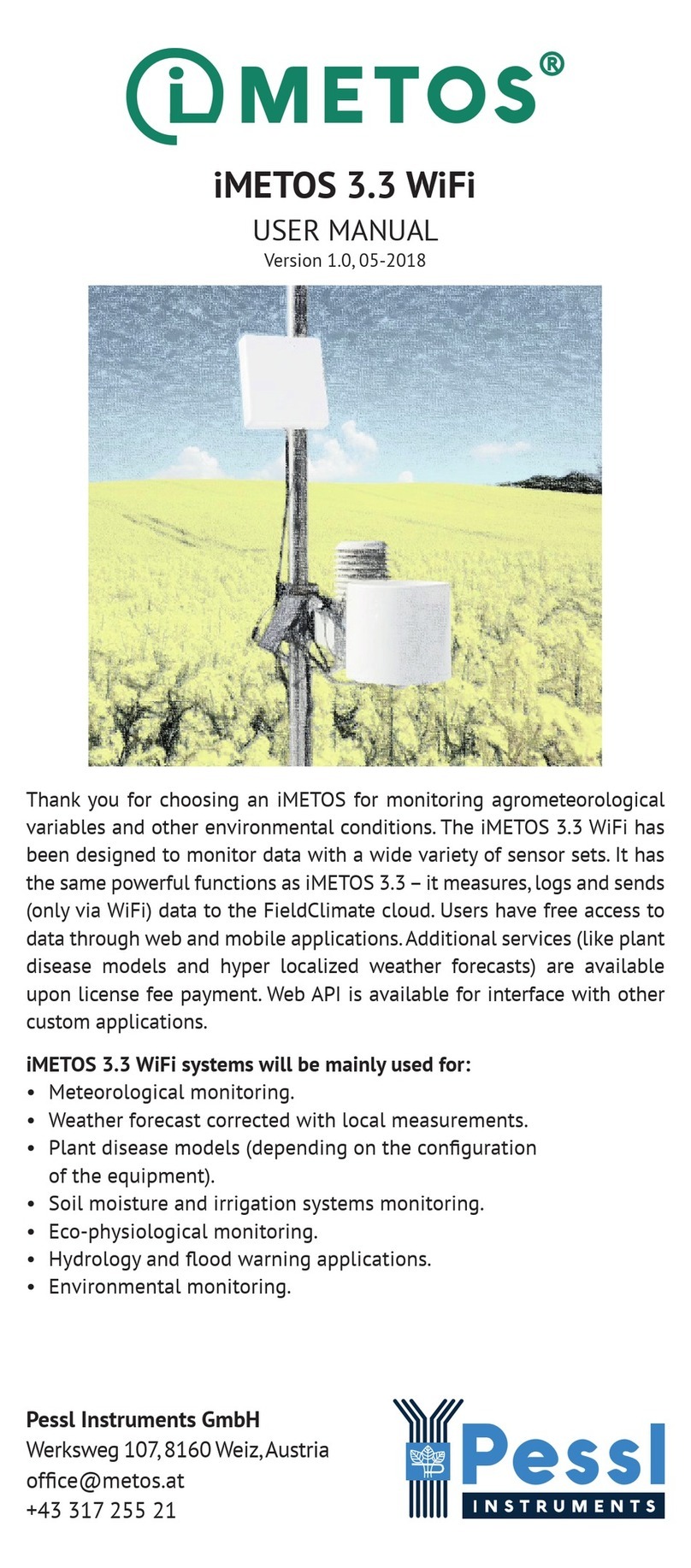 Pessl iMETOS 3.3 WiFi User manual