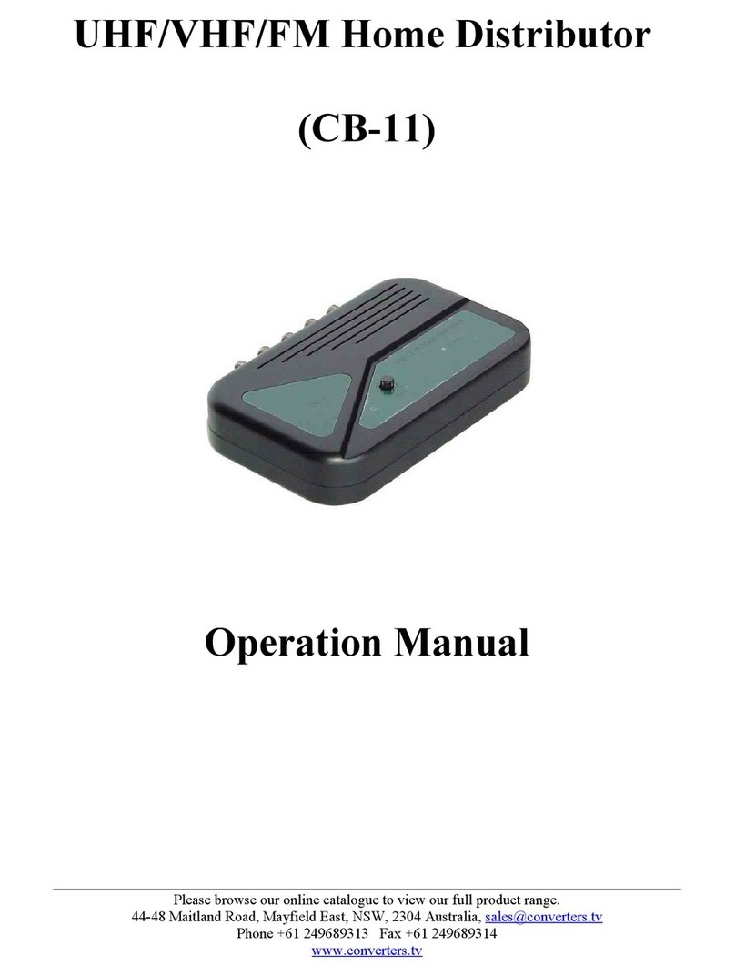 Converters.TV CB-11 Operation manual