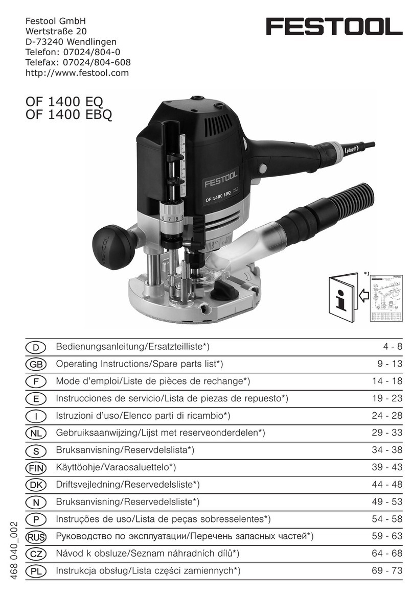 Festool OF 1400 EQ Operating instructions/spare parts list