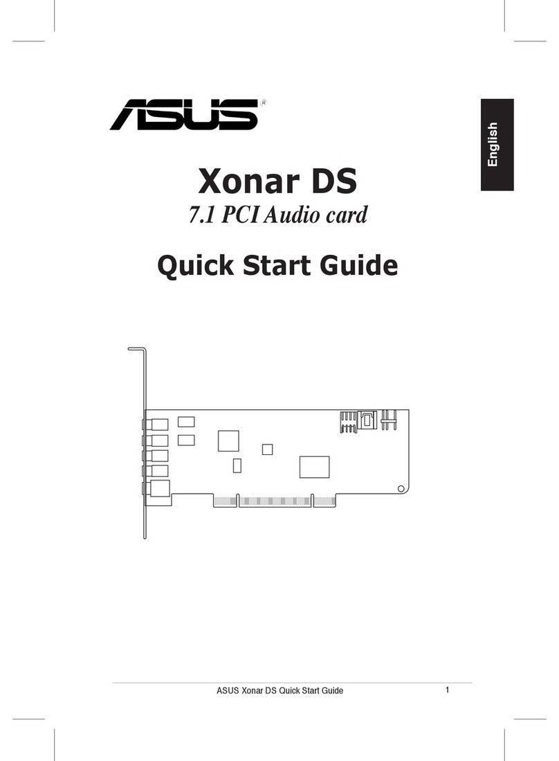 Asus Xonar DS User manual