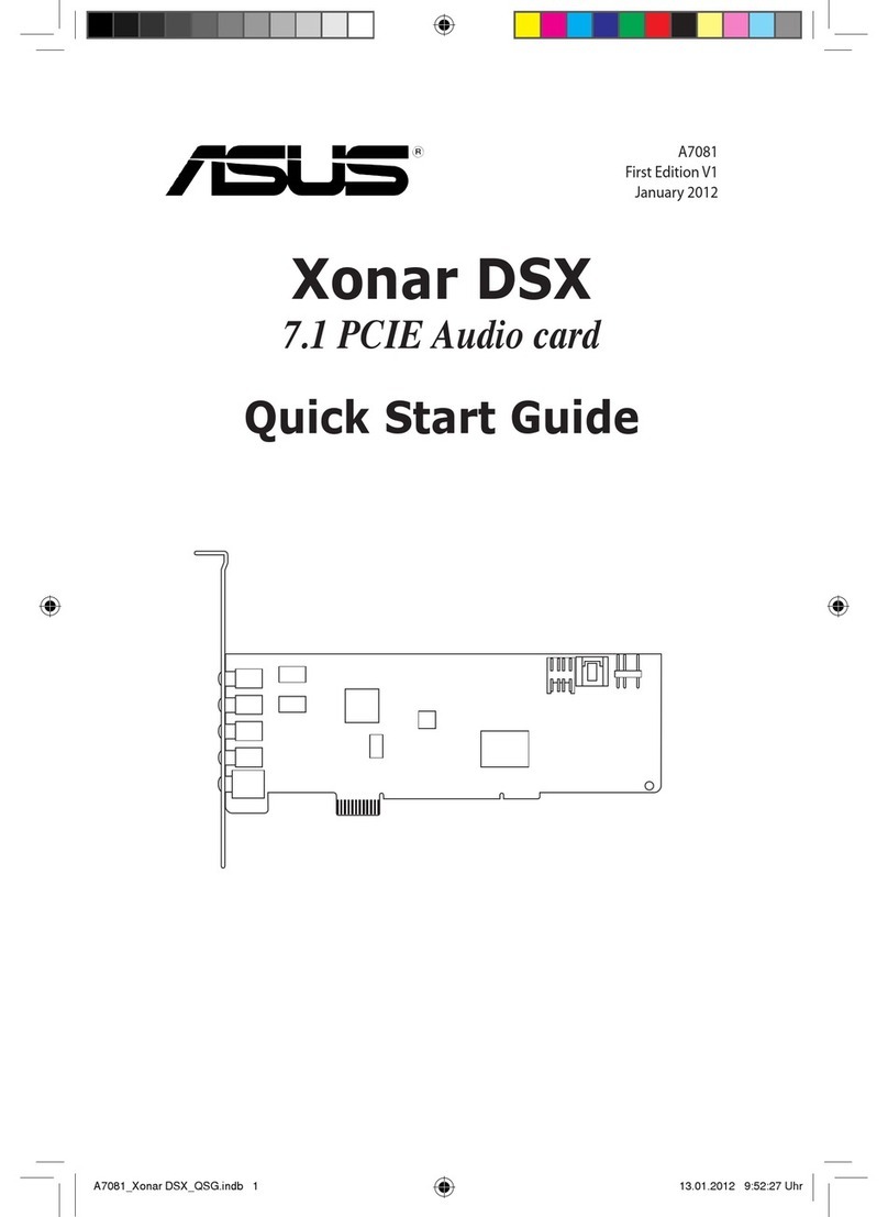 Asus Xonar DSX User manual