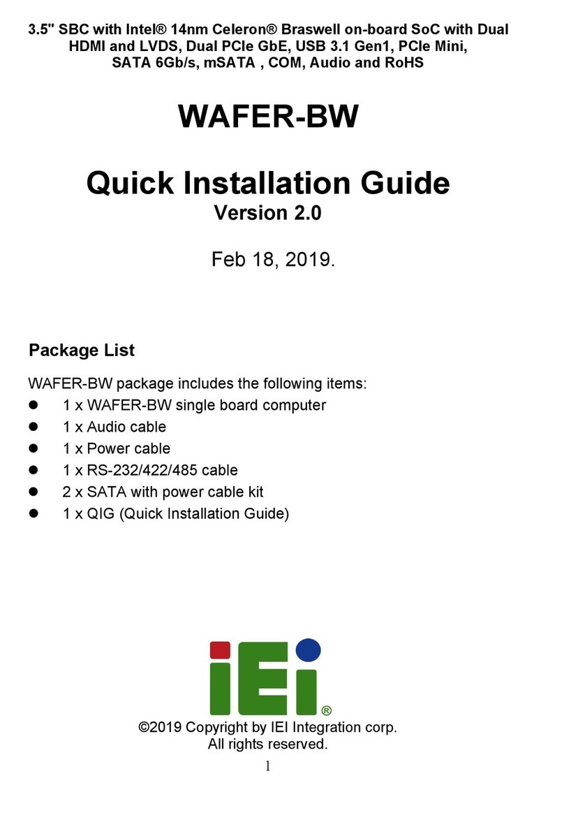 IEI Technology WAFER-BW Series User manual