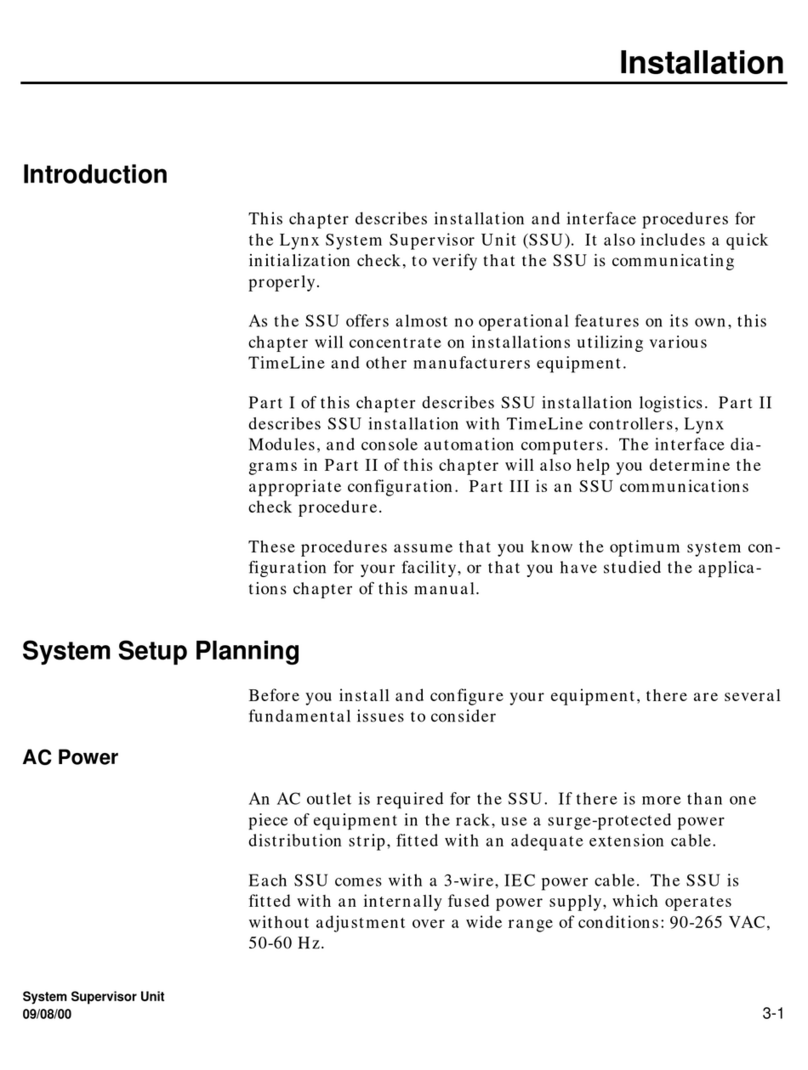 TimeLine Lynx Keyboard Control Unit User manual
