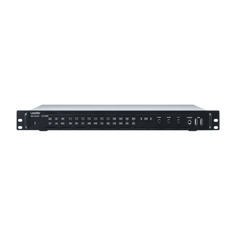 Leader LV5600 Series User manual Leader LV5600 Series User manual