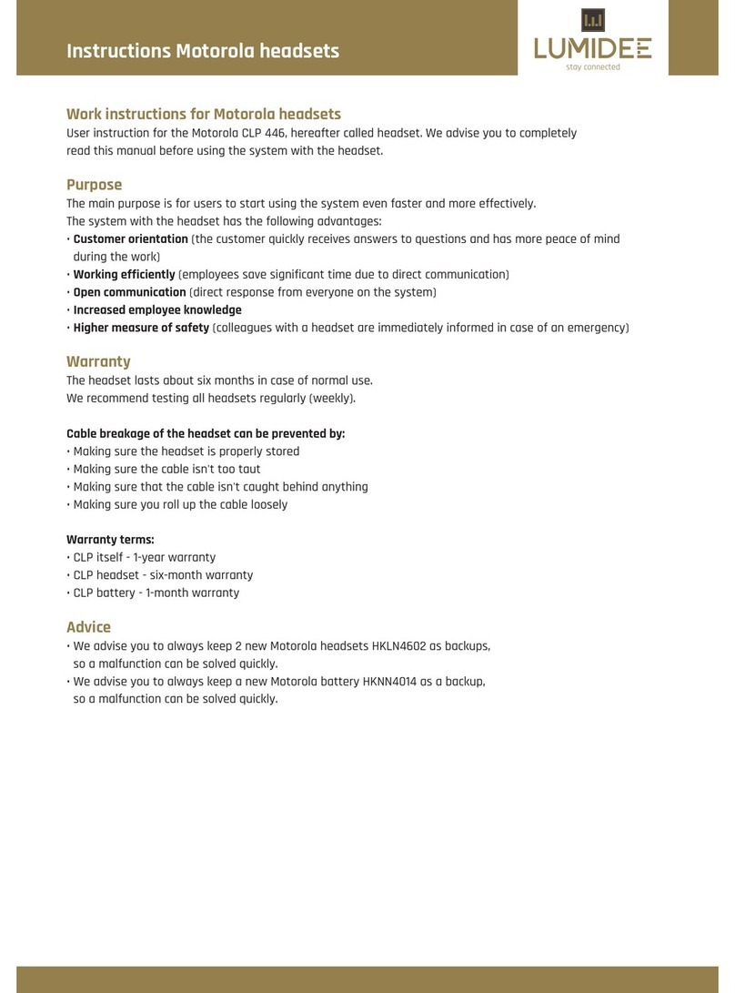 Motorola clp446 User instruction