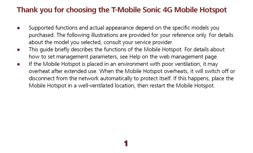 T-Mobile Sonic 4G User manual