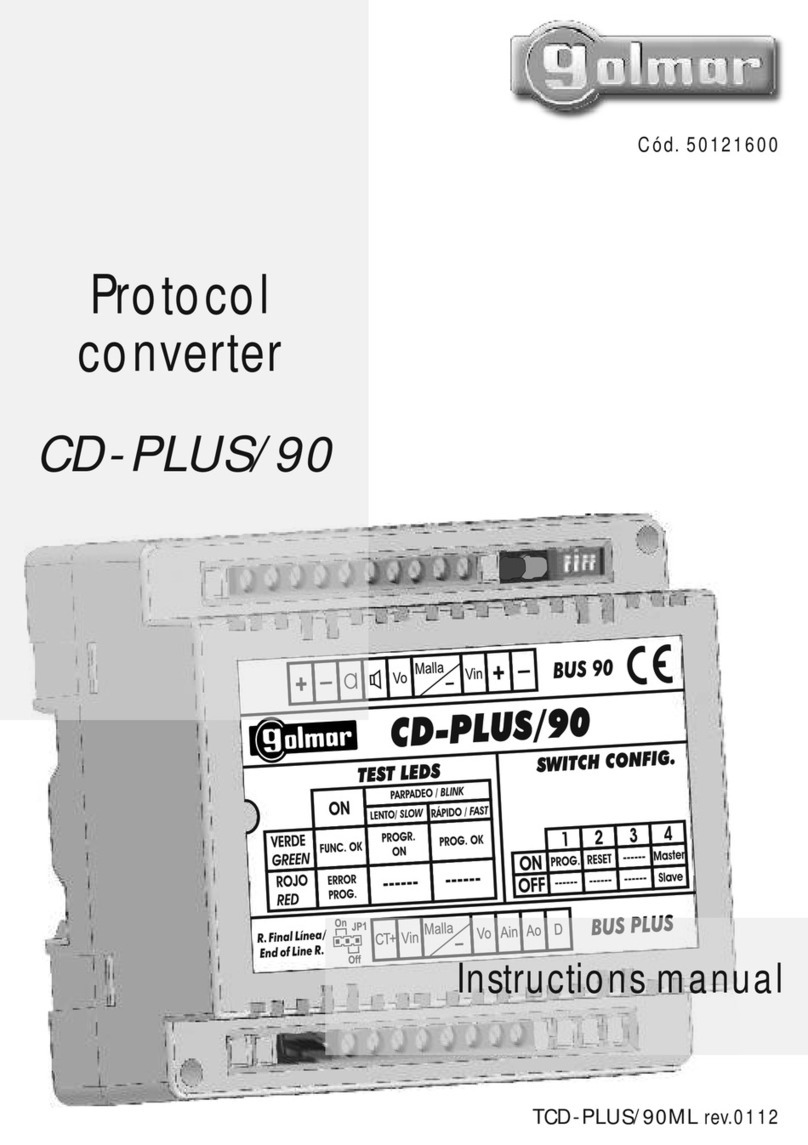 golmar CD-PLUS/90 instruction manual