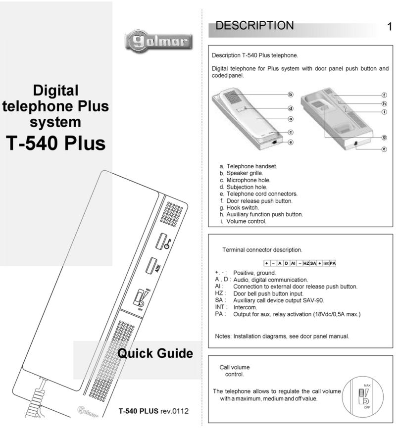 golmar T-540 PLUS SE quick guide