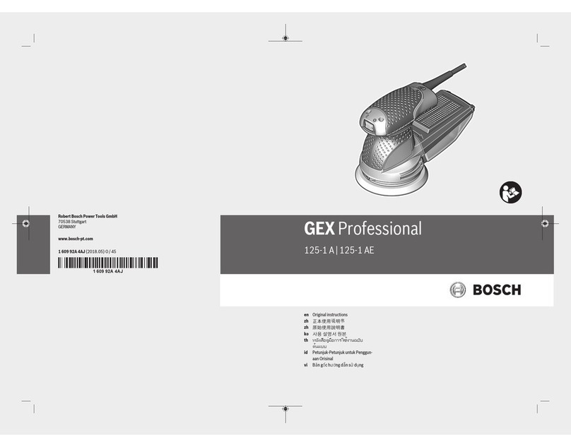 Bosch GEX 125-1 A Professional Original instructions