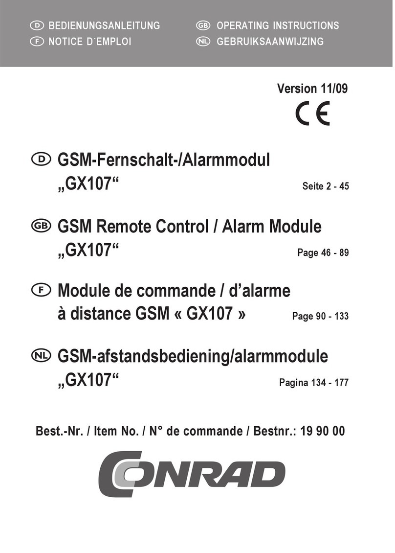 Conrad GX107 User manual