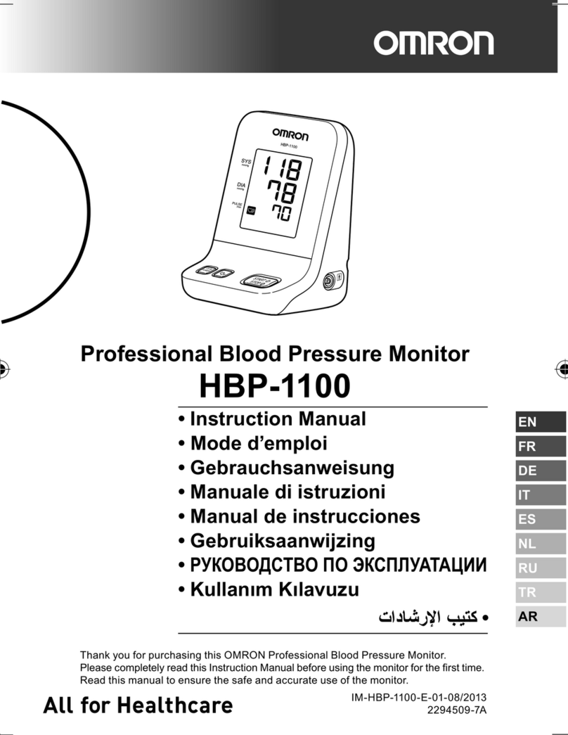Omron HBP-1100 instruction manual