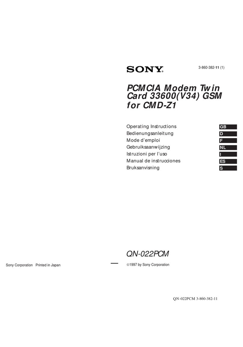 Sony QN-022PCM operating instructions