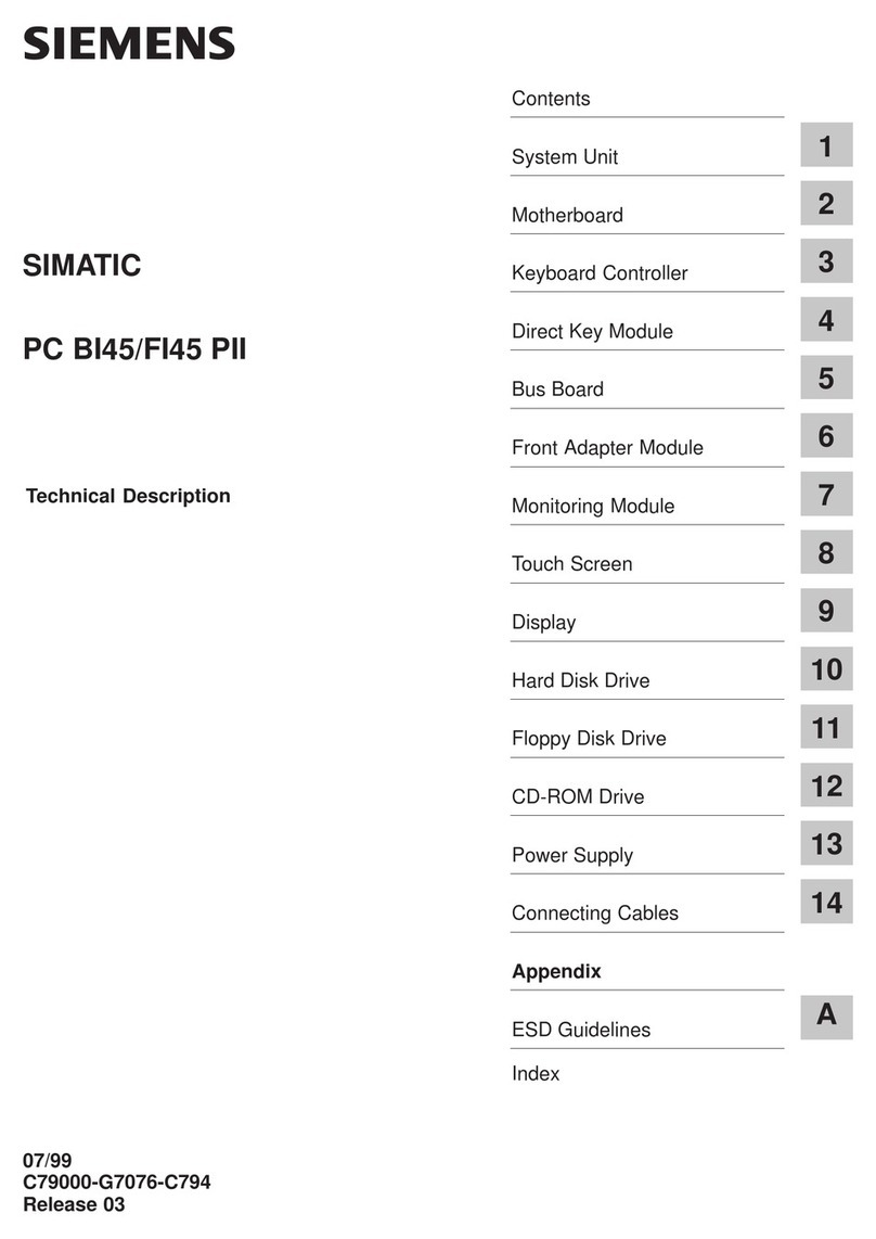Siemens SIMATIC PC BI45 Parts list manual