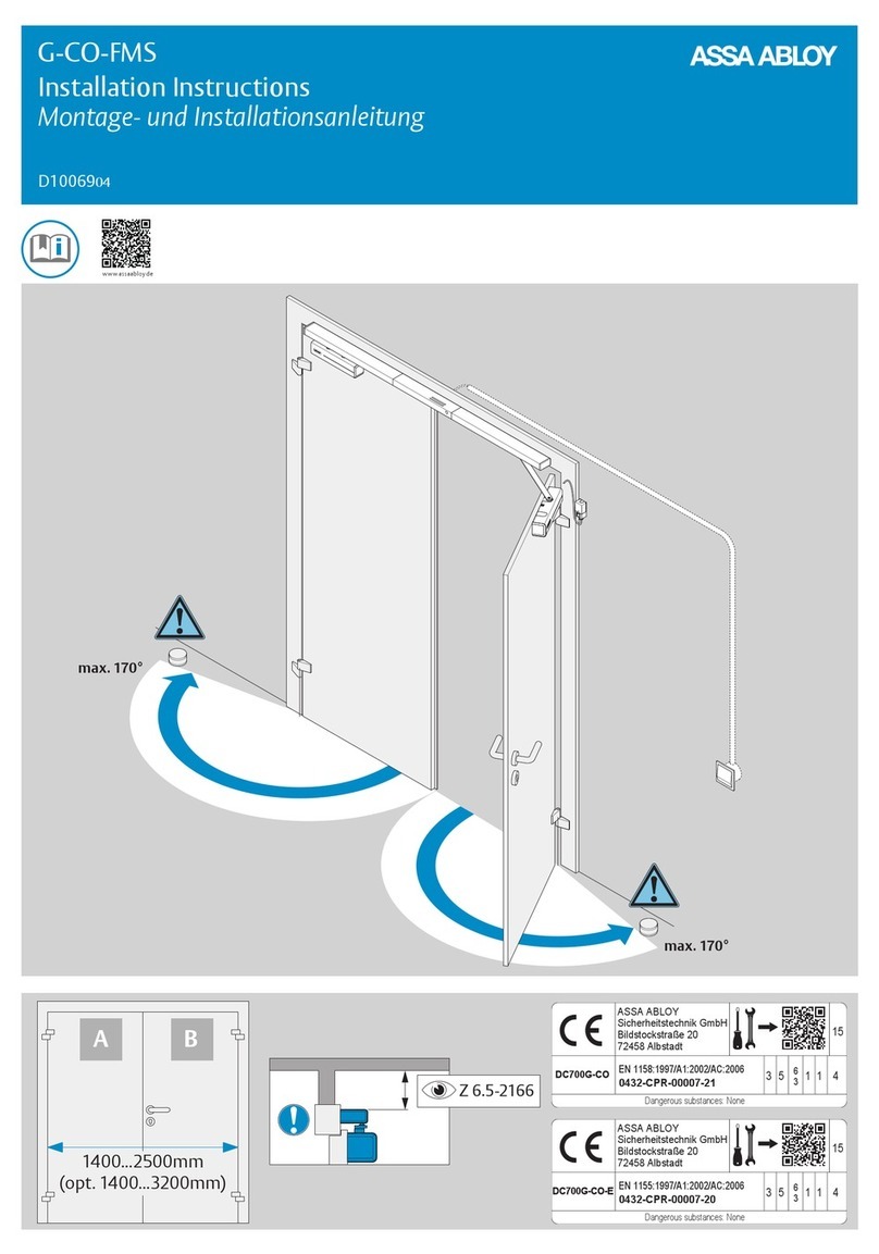 Assa Abloy G-CO-FMS installation instructions
