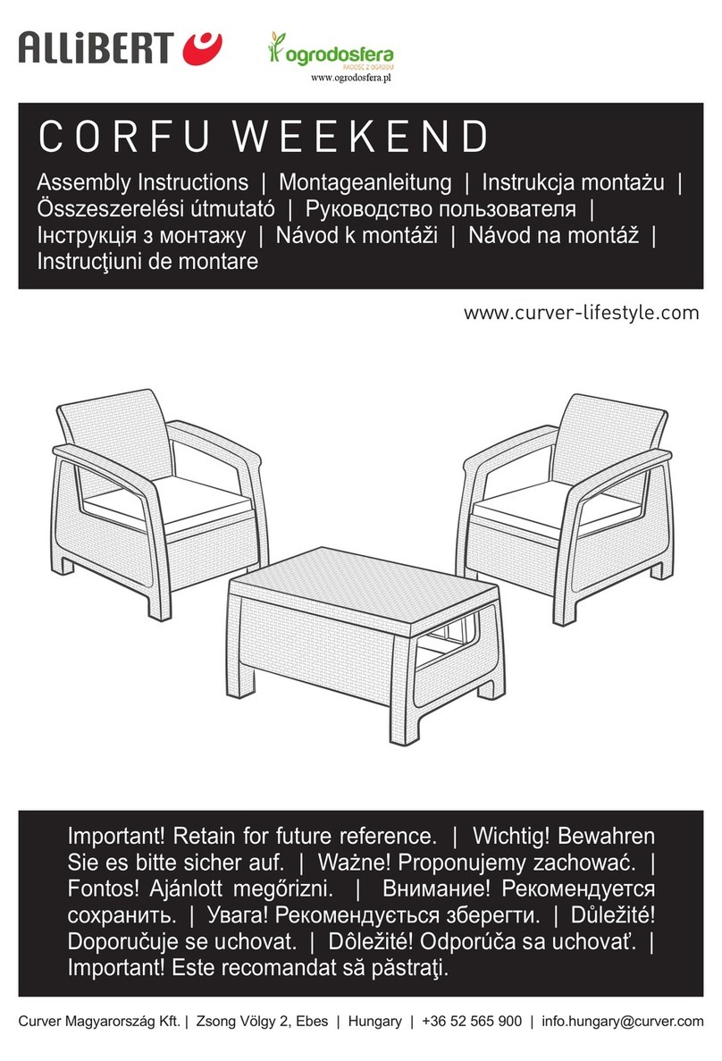 Allibert CORFU WEEKEND Assembly instructions