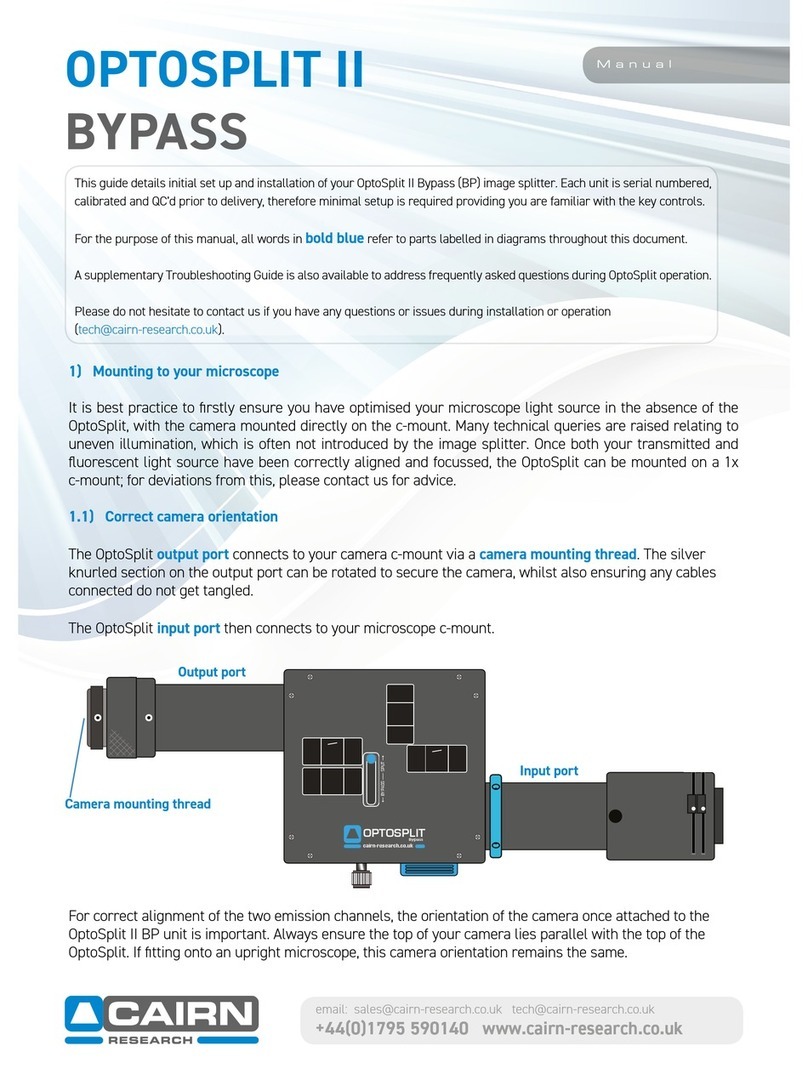 Cairn OPTOSPLIT II BYPASS troubleshooting guide