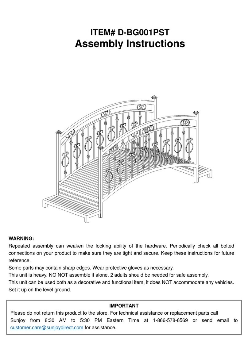 Sunjoy D-BG001PST User manual Sunjoy D-BG001PST User manual