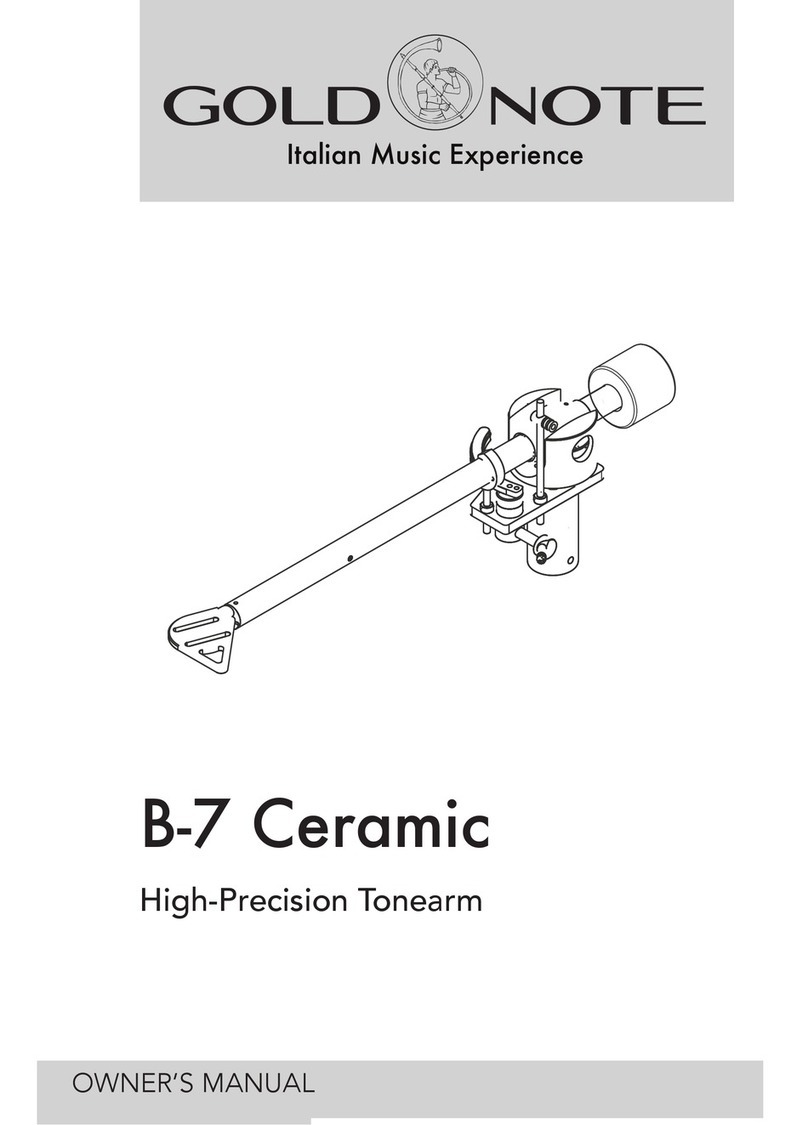 Gold Note B-7 Ceramic owner's manual