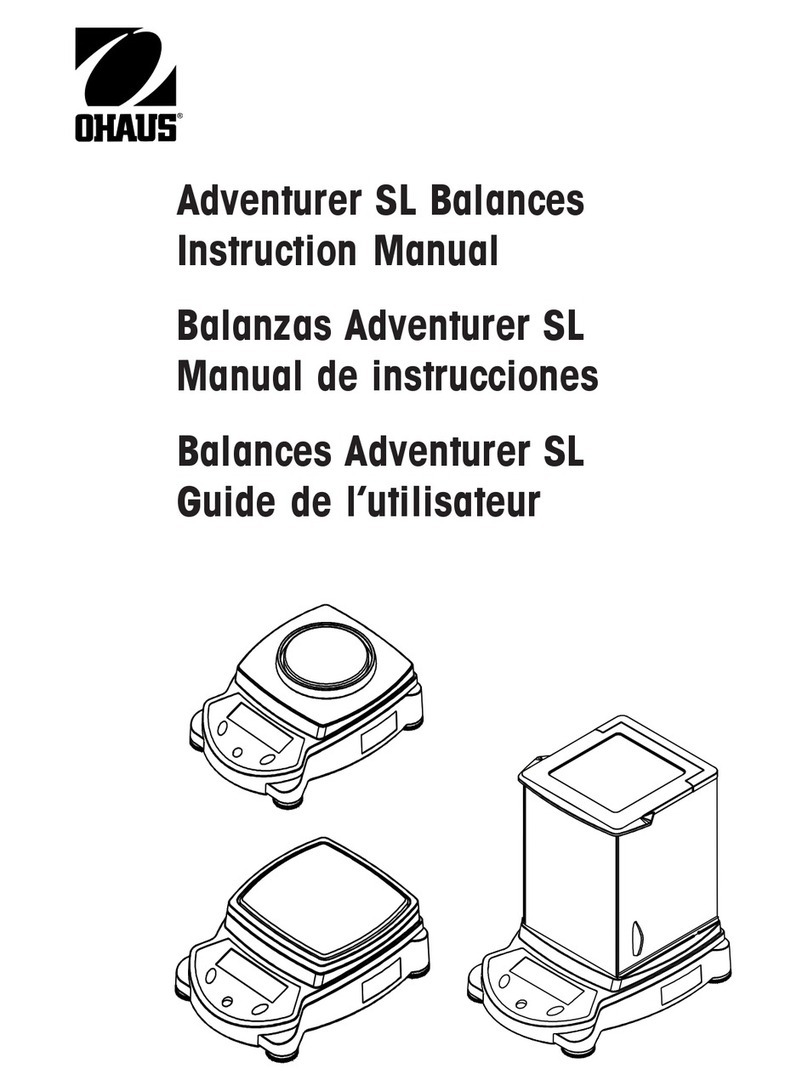 OHAUS Adventurer SL AS64 User manual