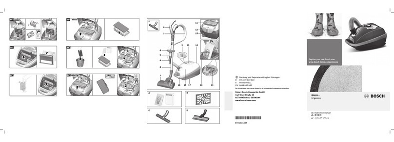 Bosch BGL?8 series instruction manual