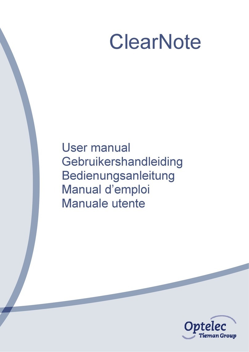 Optelec ClearNote User manual