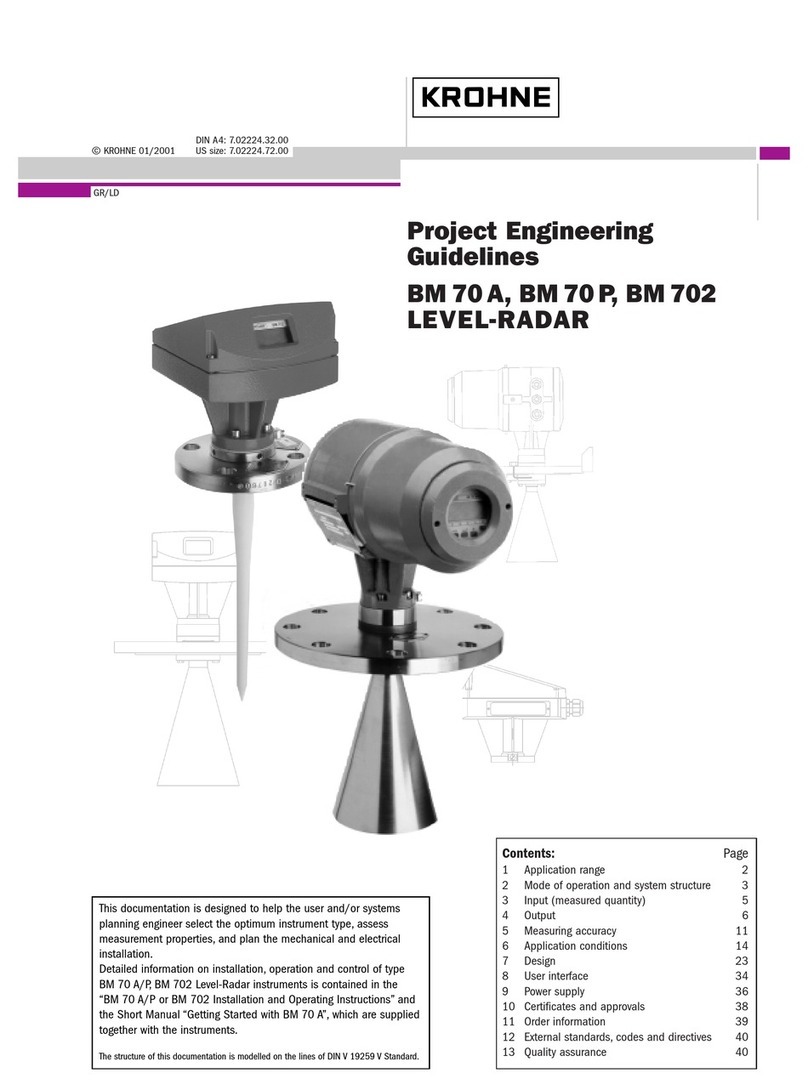 KROHNE BM 70 A operating instructions