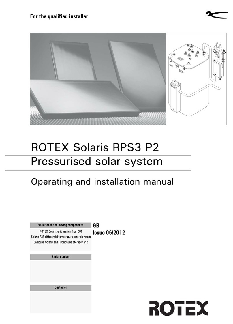 Rotex Solaris RPS3 P2 OPERATING AND INSTALLATION Manual
