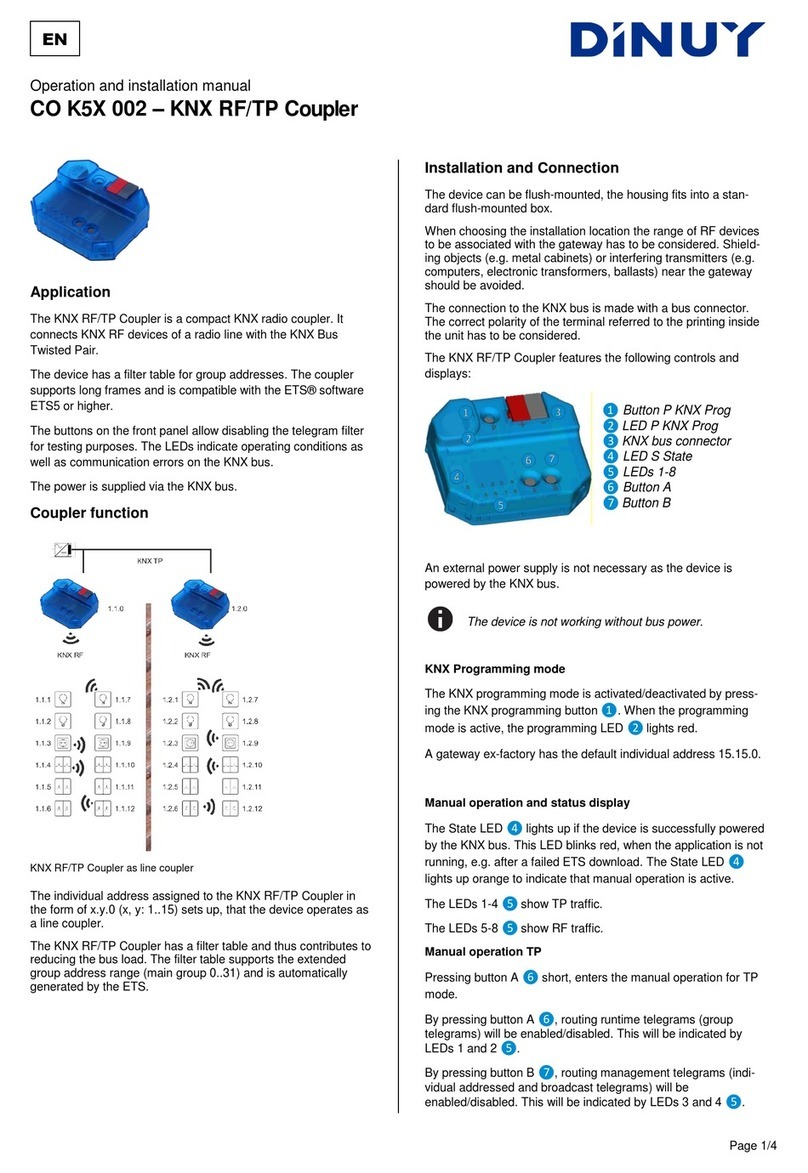 DINUY CO K5X 002 Operation and installation manual