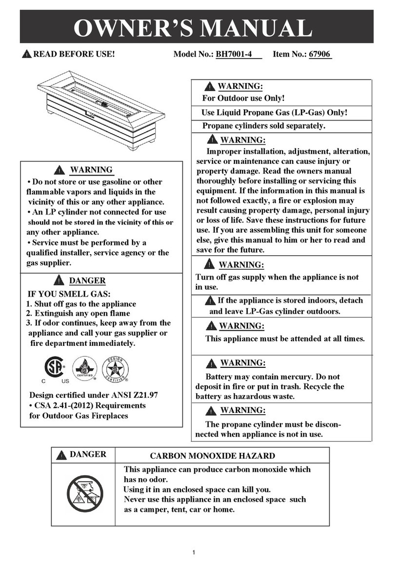 BOND MANUFACTURING BH7001-4 owner's manual BOND MANUFACTURING BH7001-4 owner's manual