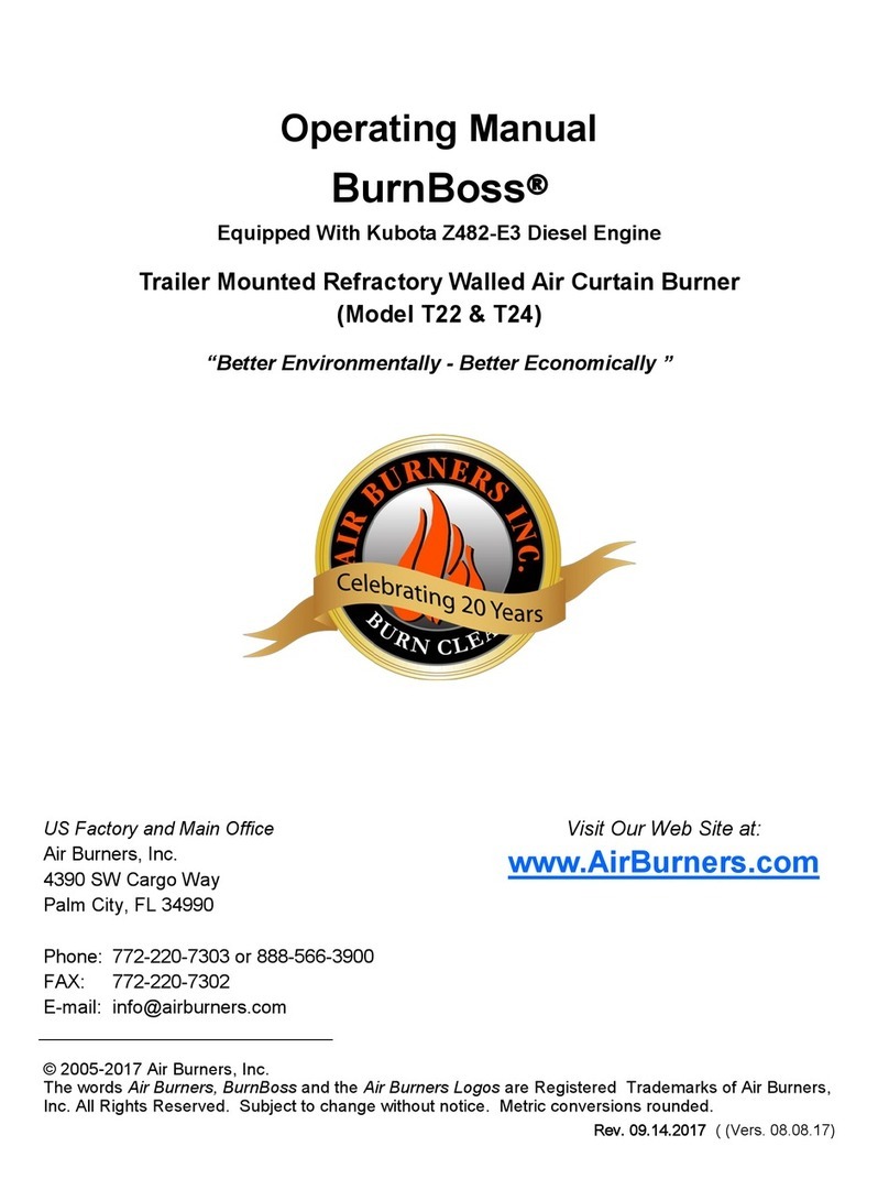 Air Burners BurnBoss T22 operating manual