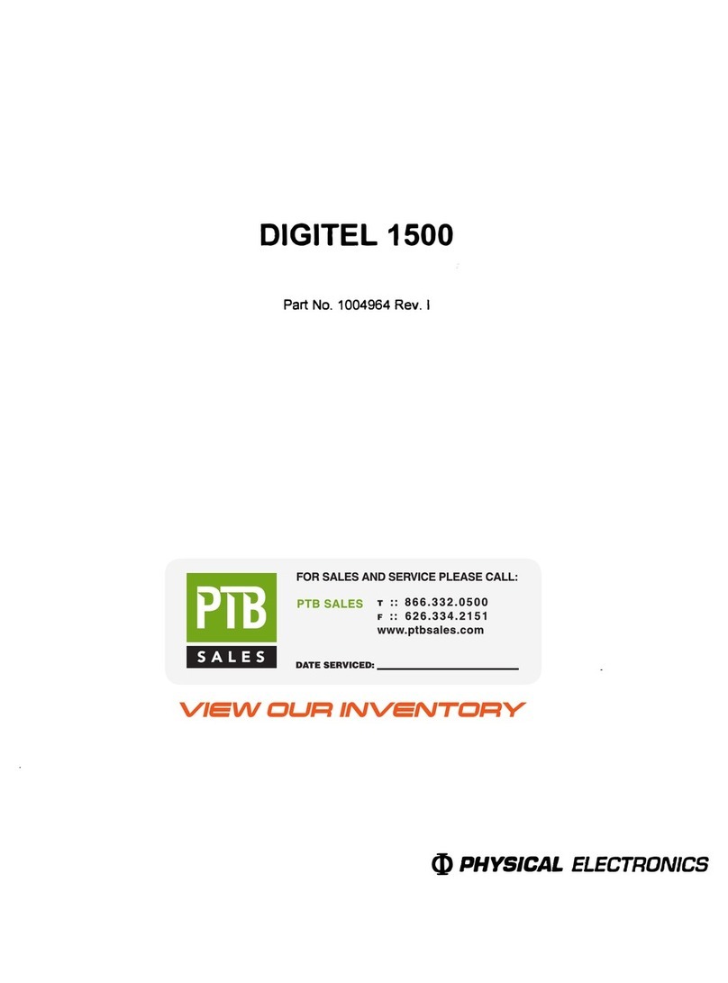 Physical Electronics DIGITEL 1500 User manual
