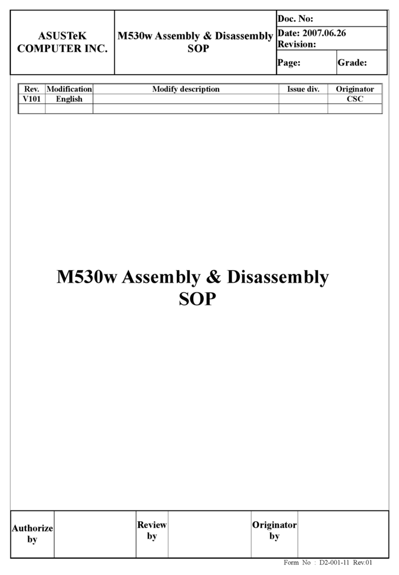 ASUSTeK COMPUTER M530w Installation instructions
