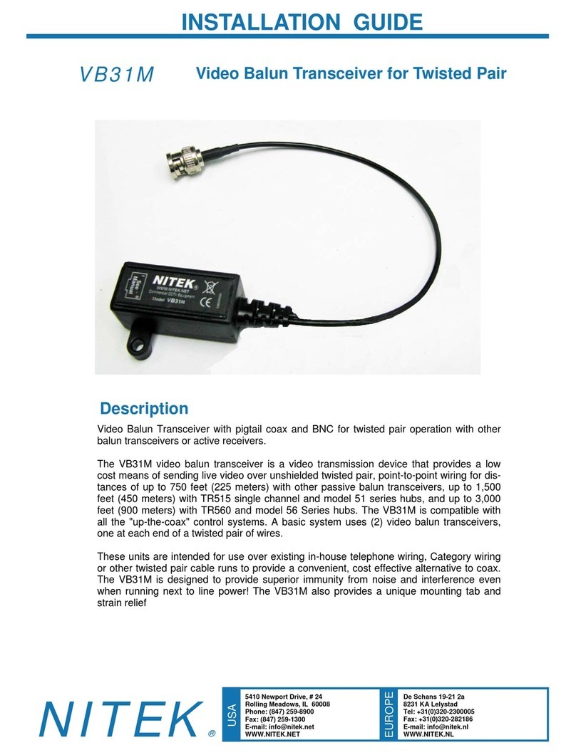 Nitek VB31M installation guide