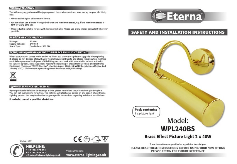 Eternal Lighting WPL240BS installation instructions
