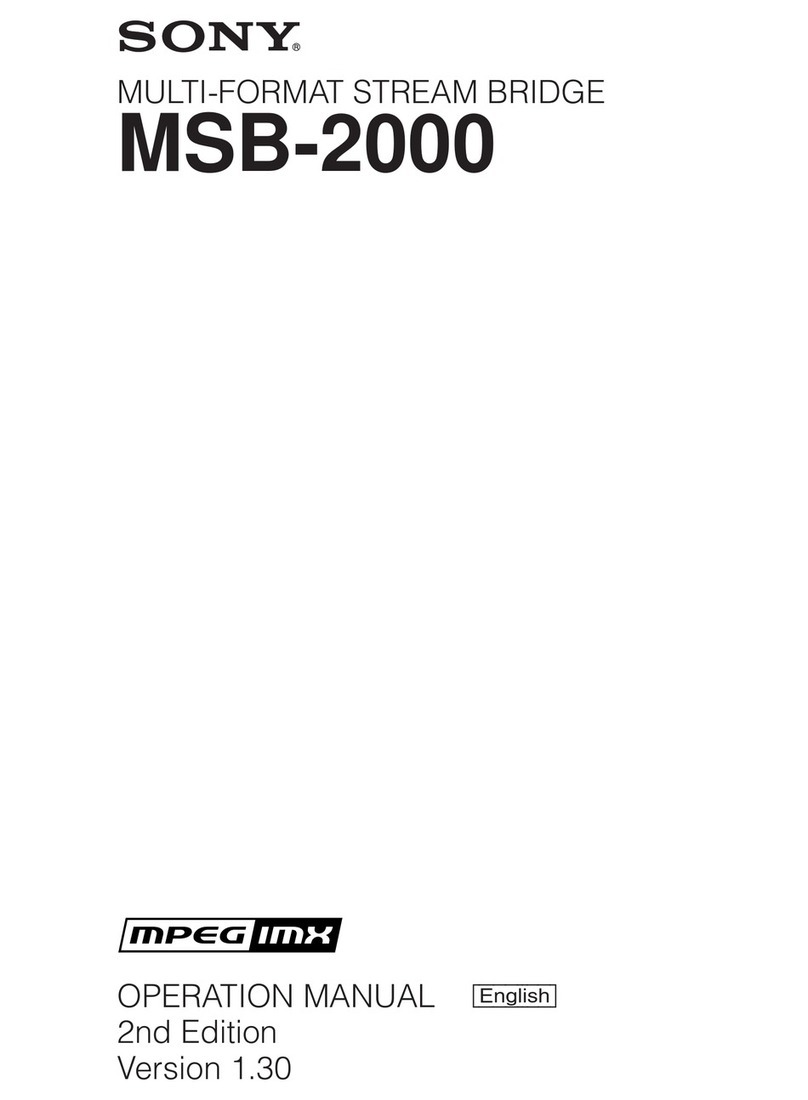 Sony MSB-2000 Operation manual