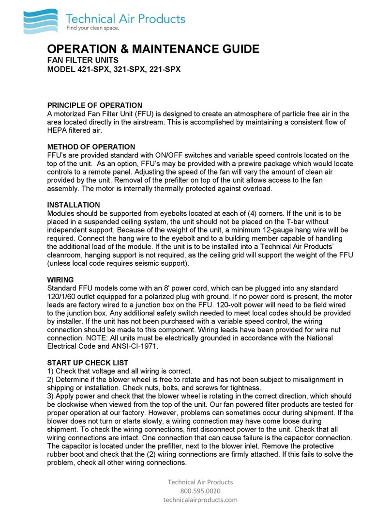 Technical air products 421-SPX Operation & maintenance guide