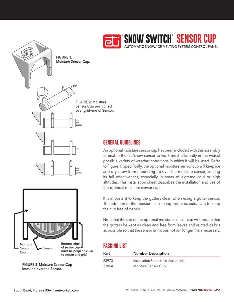 ETI SNOW SWITCH SENSOR CUP installation manual