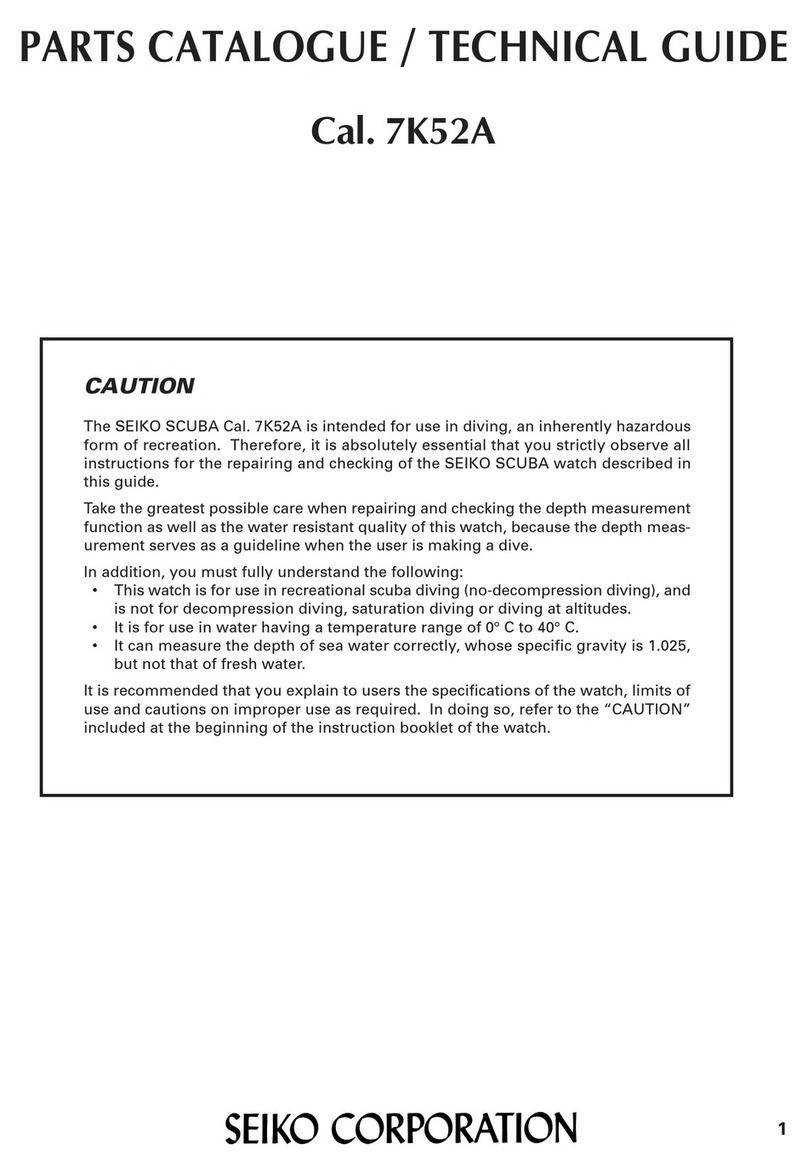 Seiko 7K52A Parts catalogue /technical guide